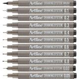 Artline Drawing System Teknik Çizim Kalemi 11'li Set Farklı Kalınlıklarda Suya Dayanıklı