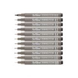 Artline Drawing System Teknik Çizim Kalemi 11'li Set, Fırça ve 0.03-0.8mm Uçlar
