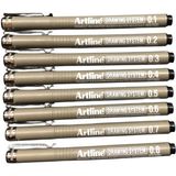 Artline Drawing System Teknik Çizim Kalemi Siyah Metal Takviyeli Uç ile