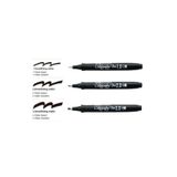 Artline Ergoline Kaligrafi Kalemi Siyah 3'lü Takım, 1.0-2.0-3.0 mm