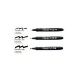 Artline Ergoline Kaligrafi Kalemi Siyah 3'lü Takım, 1.0-2.0-3.0 mm
