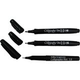 Artline ErgoLine Siyah Kaligrafi Kalemi 1-2-3 mm Kesik Uçlu Sanatsal Çalışmalar İçin 3 Adet