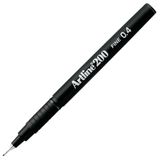 Artline Fineliner 200 0.4 mm Siyah İnce Uçlu Yazı ve Çizim Kalemi