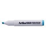 artline fosforlu kalem (ışaret kalemi) kesik uç 1,0-4,0 mm pastel blue mavi 660 (12 li paket) - Yok