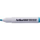 Artline Fosforlu Kalem (İşaret Kalemi) Kesik Uç 1,0-4,0 Mm Pastel Blue Mavi 660 (12 Li Paket)