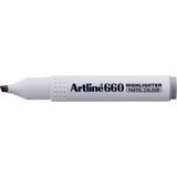 Artline Fosforlu Kalem (İşaret Kalemi) Kesik Uç 1,0-4,0 Mm Pastel Grey Gri 660 (12 Li Paket)