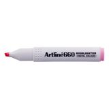 artline fosforlu kalem (ışaret kalemi) kesik uç 1,0-4,0 mm pastel pink pembe 660 (12 li paket) - Yok