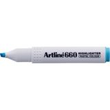Artline Fosforlu Kalem Pastel Mavi 1,0-4,0 mm Kesik Uç, Desensiz Tekli Paket – Yumuşak Renkli Vurgulama