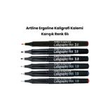Artline Set 1 Karışık Renk 6'lı Ergoline Kaligrafi Kalemi