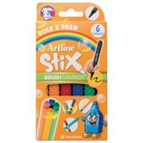 Artline : Stix Brush Marker Fırça Uçlu Keçeli Kalem Seti : 6 Renk