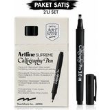 Artline Supreme Kaligrafi Kalemi 3mm N:EPF-243 Siyah Renkli Yüksek Kalite Kaligrafi Aracı 12 Li Paket