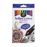 Artline Supreme Keçeli Kalem Seti 10 Parça Canlı Renkler 0.4 mm Ergonomik Tasarım