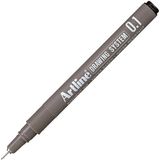 Artline Teknik Çizim Kalemi 0,1 mm Siyah Metal Takviyeli Uç ile Sürtünmeye Dayanıklı