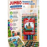 ArtMaster 12 Li Jumbo Kuru Boya Kalemi Plastik Kutu 1 Paket Fatih Mini Craft Figürlü 12 Renk Kalın Kuruboya Tam Boy Renkli Kalem - Standart