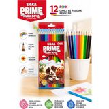 ArtMaster 12 Li Kuru Boya Kalemi Karton Kutu 1 Paket Silka 12 Renk Kuruboya Tam Boy Canlı Renkli Boya Kalem Okul Öğrenci - Standart