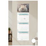 ArtMaster 2026 Duvar Takvimi Kedi Resimli 3 Aylık Gemici Takvimi Hayvan Resimli Jumbo Boy Askılı Spiralli Takvim Yeni Yıl Takvim