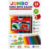 ArtMaster 24 Lü Jumbo Kuru Boya Kalemi Plastik Kutulu 1 Paket Fatih Kalın 24 Renk Jumbo Kuruboya Tam Boy Renkli Kalem Kolay Tutuş