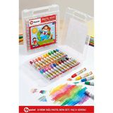 ArtMaster 24 Renk Pastel Boya Plastik Çantalı 1 Paket Fixpoint 24 Lü Pastel Boya Çok Renkli Pastel Boya Resim Okul Öğrenci - Standart