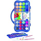 ArtMaster 36 Renk Sulu Boya 23MM 1 Paket Giotto 36 Lı Suluboya Fırça Hediyeli Canlı Renkler Acquerelli Kaliteli Yıkanabilir - Çok Renkli - Standart