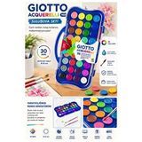 ArtMaster 36 Renk Sulu Boya 30mm Büyük 1 Paket Giotto 36 Lı Suluboya Fırça Hediyeli Canlı Renkler Acquerelli Kaliteli Yıkanabilir Çok Renkli