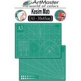 ArtMaster A3 Kesim Matı 1 Adet 30X45 cm Çift Taraflı Çizim Matı Kesim Altlığı Kesme Madı Kesim Tablası Proje Etkinlik - Standart - Renkli
