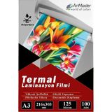 ArtMaster A3 Parlak Laminasyon Filmi 100 Lü 1 Paket 125 Mikron Pvc Kaplama Laminasyon Kaplama Poşeti 100 Adet - Standart
