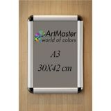 ArtMaster A3 Rondo Çerçeve Tak Çıkar 30X42 cm 1 Adet Afiş Çercevesi Aç Kapa Çerçeve A3 Açılır Kapanır Çerçeve - Gri - Standart