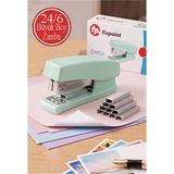 ArtMaster Açık Yeşil Zımba Makinesi 24/6 1 Adet Fixpoint P-4529 Pastel Renkler Büyük Zımba Makinası ve Teli 15 20 Sayfa Ofis Büro - Standart