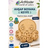 ArtMaster Ahşap Boyama Ahtapot 12 Adet 10X15CM Boyama Deniz Figürü Etkinlik Çoçuk Gelişim Motor Beceri Kreş Anasınıfı - Standart - Naturel