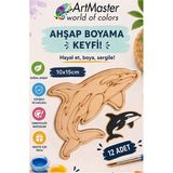 ArtMaster Ahşap Boyama Balina 12 Adet 10X15CM Boyama Deniz Figürü Etkinlik Çoçuk Gelişim Motor Beceri Kreş Anasınıfı - Standart - Naturel