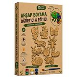 ArtMaster Ahşap Boyama Böcekler 10 Lu 1 Paket 10x15cm Ahşap Boyama 6 Renk Boya Resim Fırçası Etkinlik Çocuk Gelişim Motor Beceri Çok Renkli