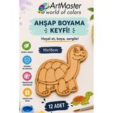 ArtMaster Ahşap Boyama Deniz Kablumbağası 12 Adet 10X15CM Boyama Deniz Figürü Etkinlik Çoçuk Gelişim Motor Beceri Kreş Anasınıfı - Standart - Naturel