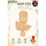 ArtMaster Ahşap Boyama Gül 12 Adet 10x15cm Boyama Çiçek Figürleri Etkinlik Çoçuk Gelişim Motor Beceri Kreş Anasınıfı Çok Renkli