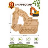 ArtMaster Ahşap Boyama Kepçe 24 Adet 10X15CM Araba Boyama Figürü Etkinlik Çoçuk Gelişim Motor Beceri Kreş Anasınıfı - Standart - Naturel