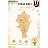 ArtMaster Ahşap Boyama Nergis 12 Adet 10x15cm Boyama Çiçek Figürleri Etkinlik Çoçuk Gelişim Motor Beceri Kreş Anasınıfı Çok Renkli