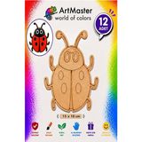 ArtMaster Ahşap Boyama Uğur Böceği 12 Adet 10X15CM Boyama Böcek Figürleri Etkinlik Çoçuk Gelişim Motor Beceri Kreş Anasınıfı - Standart - Naturel