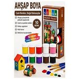 ArtMaster Ahşap Boyası 10 Renk 20ml 1 Paket Südor 10 Lu Ahşap Boya Yüksek Kapatıcılık Canlı Renkle Hızlı Kuruma Mdf Biblo Hobi Çok Renkli