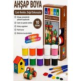 ArtMaster Ahşap Boyası 10 Renk 20ML 1 Paket Südor 10 Lu Ahşap Boya Yüksek Kapatıcılık Canlı Renkle Hızlı Kuruma Mdf Biblo Hobi - Standart - Çok Renkli