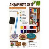 ArtMaster Ahşap Boyası 10 Renk 20ml 1 Paket Südor 10 Lu Ahşap Boya Yüksek Kapatıcılık Kesik Uçlu Sünger Fırça Canlı Renk Çok Renkli