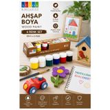 ArtMaster Ahşap Boyası 6 Renk 20ml 1 Paket Südor 6 Lı Ahşap Boya Yüksek Kapatıcılık Canlı Renkle Hızlı Kuruma Mdf Biblo Hobi