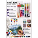 ArtMaster Akrilik Boya 12 Renk 9ml Tüp 1 Adet Fixpoint P-3608 12 Li Akrilik Boya Resim Dersi Tuval Ahşap Taş Boya Seti - Standart - Çok Renkli