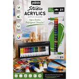 ArtMaster Akrilik Boya 18 Renk 12 ml 1 Paket Pepeo Akrilik Boya Seti 18 Li Ahşap Tuval Taş Ağaç Boyamalar Için Idea Boyama Seti - Çok Renkli