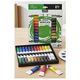 ArtMaster Akrilik Boya 24 Renk 12 ml 1 Paket Pepeo Akrilik Boya Seti 24 Lü Ahşap Tuval Taş Ağaç Boyamalar Için Idea Boyama Seti - Çok Renkli