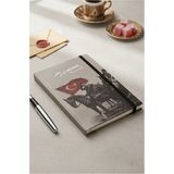 ArtMaster Atatürk Tarihsiz Ajanda Kuşe Kapak Gri 1 Adet Atatürk Modalist Çizgili Defter Lastikli 14X20 cm Günlük Planlayıcı - 14x20cm - Standart