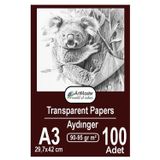 ArtMaster Aydınger Kağıdı A3 90-95 gr Eskiz Kağıdı 100 Adet Artmaster Aydınger Kağıt 29,7x42 cm Buzlu Mumlu Kağıt Çizim Kağıdı