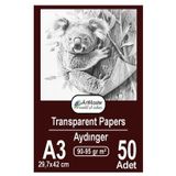 ArtMaster Aydınger Kağıdı A3 90-95 gr Eskiz Kağıdı 50 Adet Artmaster Aydınger Kağıt 29,7x42 cm Buzlu Mumlu Kağıt Çizim Kağıdı