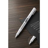 ArtMaster Beyaz Keçeli Kalem 1 Adet Markör Kalıcı Marker Kalem Lastik Seramik Cam Metal Ahşap Plastik Taş Yüzey Yağ Bazlı - 2.4mm - Standart