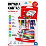 ArtMaster Boyama Çantası 1 Paket Fixpoint 36 Parça Boyama Seti Çantalı Kuru Boya Sulu Boya Pastel Boya Keçeli Kalem Çok Renkli
