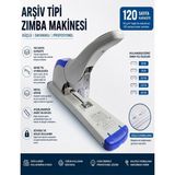 ArtMaster Büyük Boy Zımba Makinesi 1 Adet Temat 9120 Arşiv Tipi Zımba Makinası 120 Yaprak Kapasiteli Kollu Zımba Makinesi - Siyah - Standart