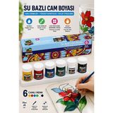 ArtMaster Cam Boyası 6 Renk 30 ml 1 Paket Nova Color Cam Vitray Boyası Vitray Boya Seti 6 Lı Canlı Renkler - Renkli